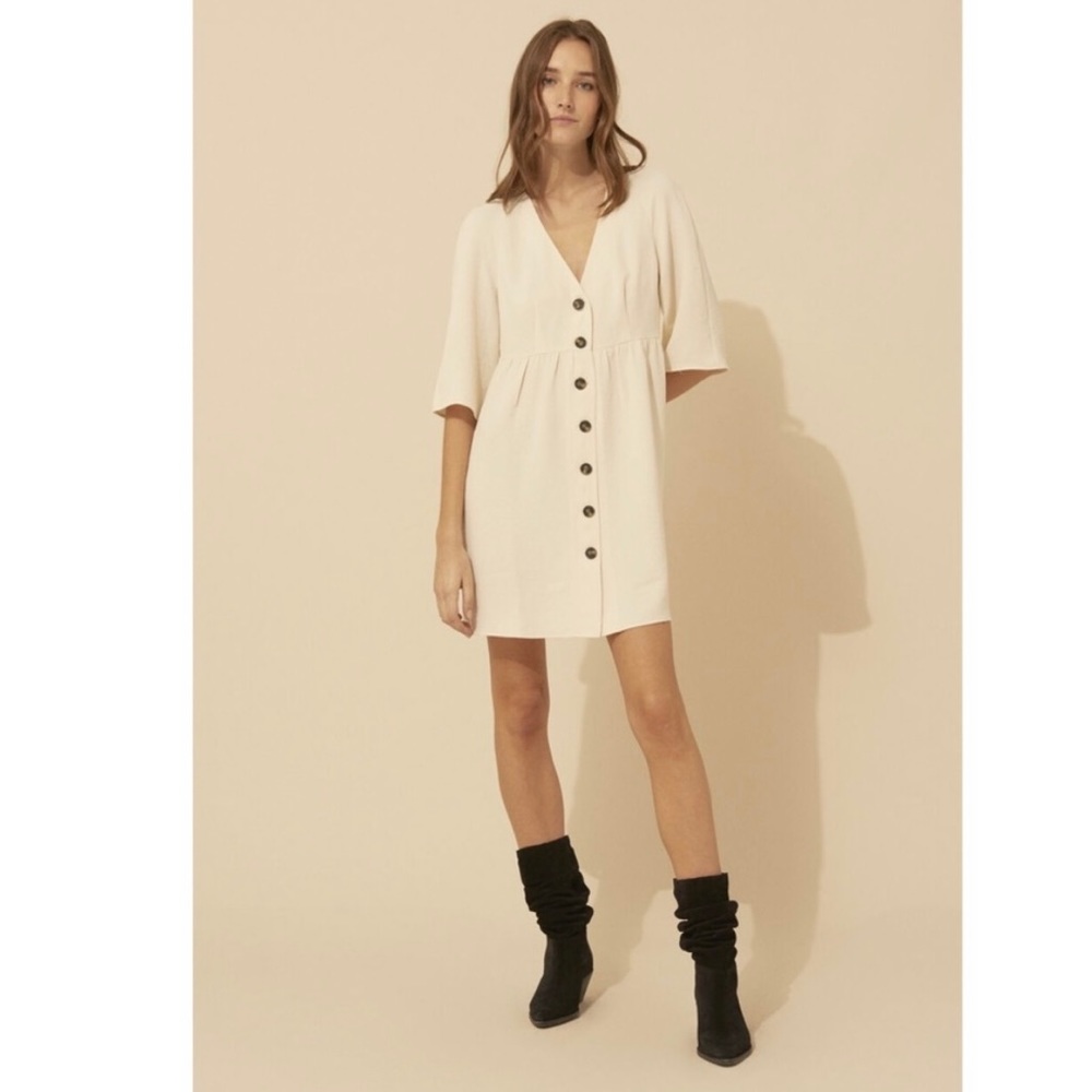 BA&SH Cath Ecru Button Down Dress Size US 8
